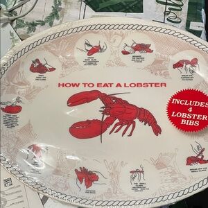 Lobster Dining Plate Set with Instructions